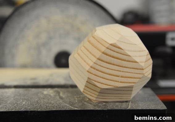 Sanding the Wood to Create Facets