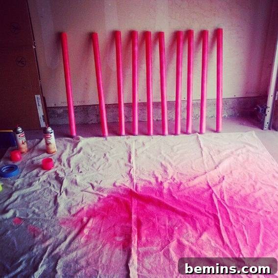 Finished Neon Desk Legs