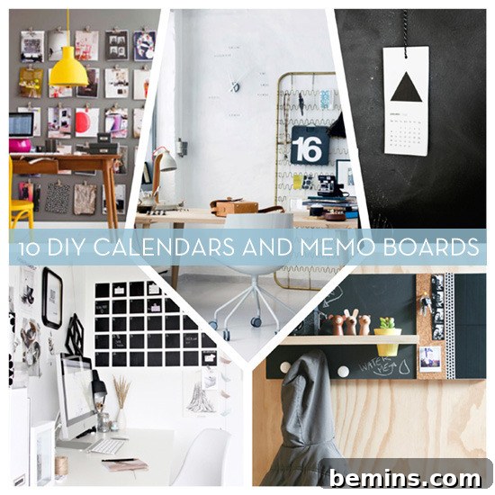 Creative DIY Calendars and Memo Boards to Organize Your Life 2 Stylish DIY Calendar and Memo Board Ideas