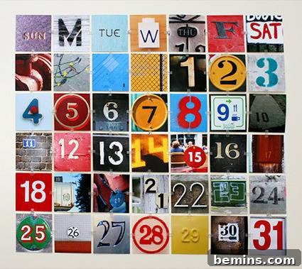 Creative DIY Calendars and Memo Boards to Organize Your Life 5 Photographic Perpetual Wall Calendar