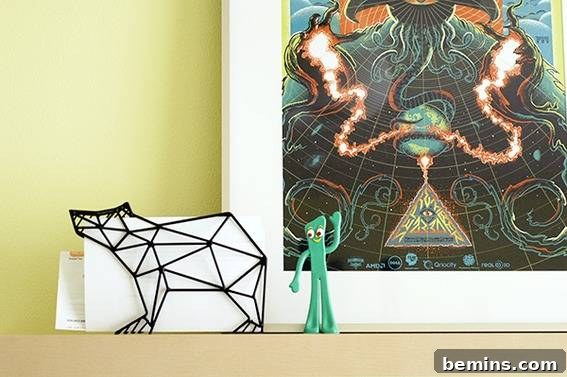 Office Desk Details - Gumby and Geometric Bear