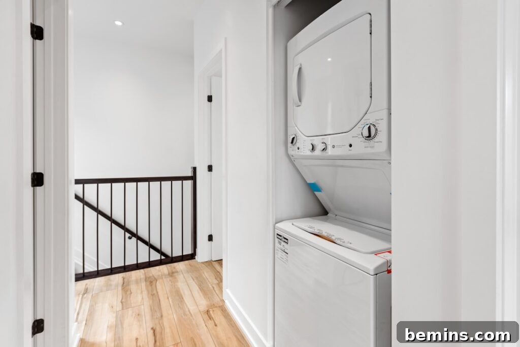 Sustainable, Eco-Friendly Alternatives to Dryer Sheets 2 A bright and airy laundry room with a washing machine and minimalist decor.