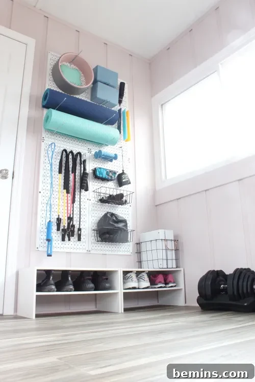 Maximizing Your Small Space: Smart Home Gym Design Ideas 9 Home gym with jump ropes and yoga mats on wall
