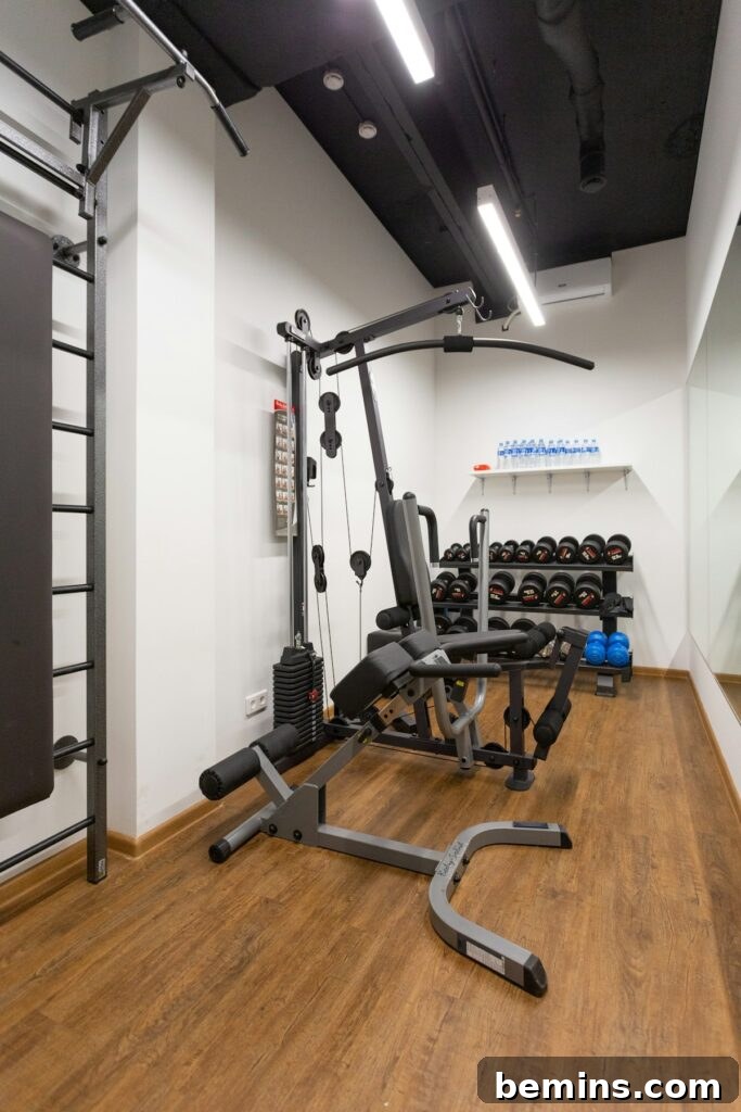 Zahmetsizce Formda Kalın: Bodrum Katı Ev Spor Salonu Fikirleri 2 black and gray exercise equipment