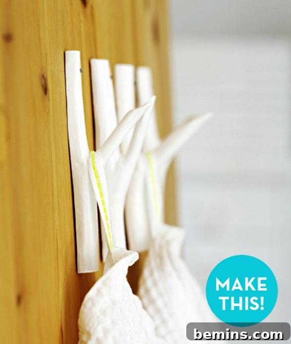 DIY Branch Wall Hooks