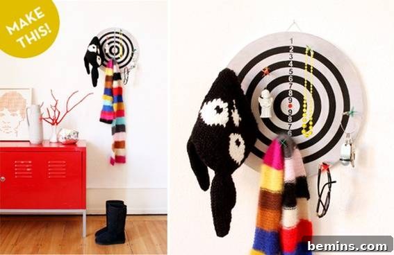 DIY Dart Board Wall Hook