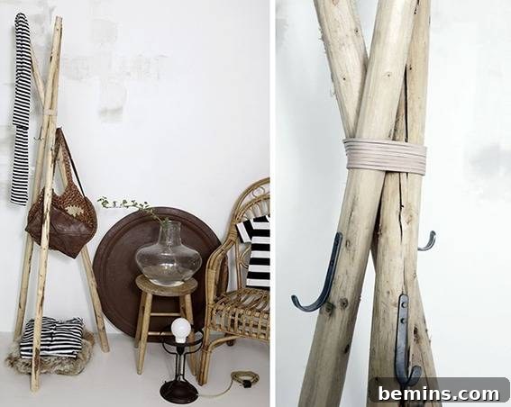 DIY Wooden Coat Stand