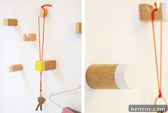 DIY Wooden Toy Block Hooks