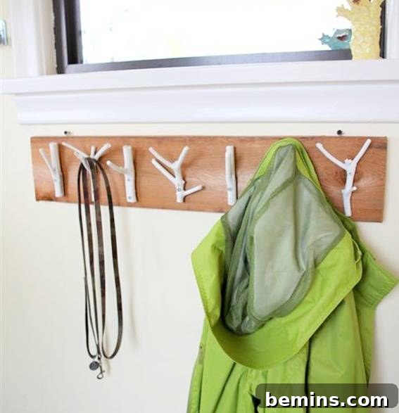 DIY Twig and Branch Coat Rack