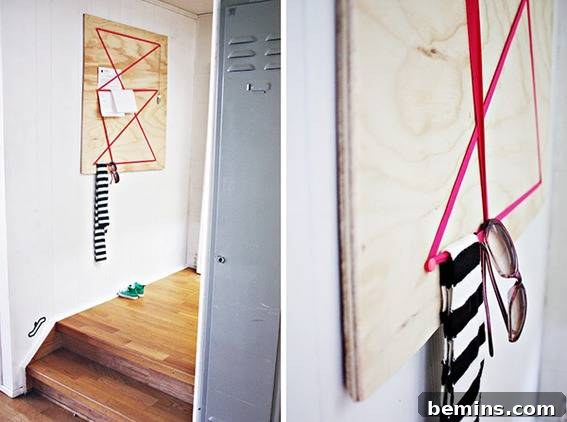 DIY Plywood and Elastic Storage Board