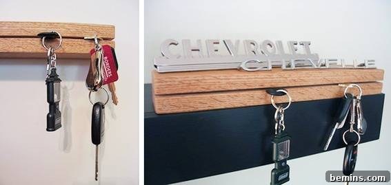 DIY Modern Key Rack