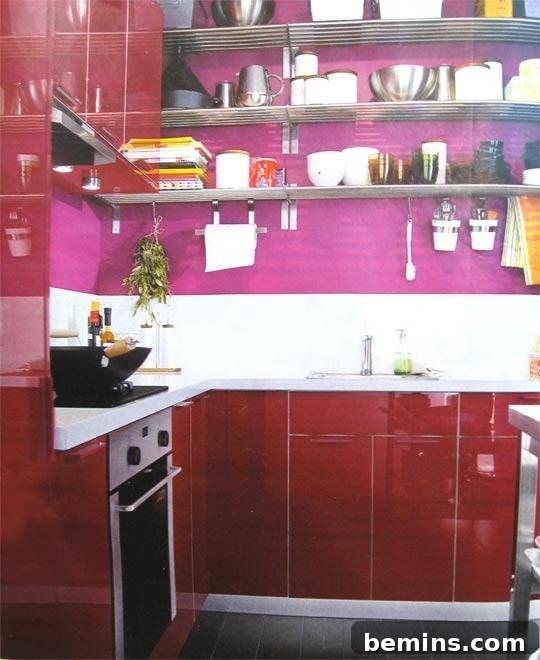 Visually Sweet: 10 Stunning Red and Pink Kitchen Designs 12 Hot Pink and Red Kitchen