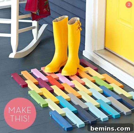 Creative Doormats: 12 DIY Welcome Projects 3 Creative Doormat Designs for a Welcoming Home
