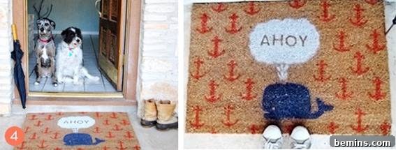 Creative Doormats: 12 DIY Welcome Projects 5 DIY Doormats with Stenciled Designs