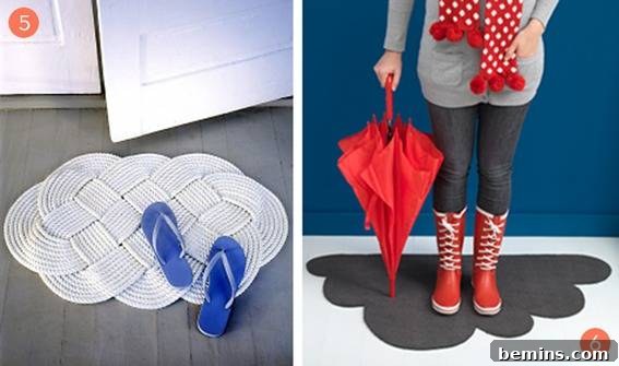 Creative Doormats: 12 DIY Welcome Projects 6 Unique Doormat Ideas for Every Home Style