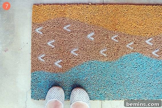 Creative Doormats: 12 DIY Welcome Projects 7 Playful and Whimsical Doormat Designs