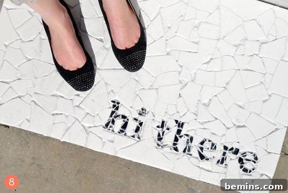 Creative Doormats: 12 DIY Welcome Projects 8 Rustic and Charming DIY Doormat Ideas