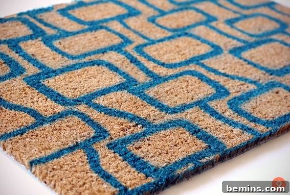 Creative Doormats: 12 DIY Welcome Projects 9 Modern and Geometric Doormat Designs