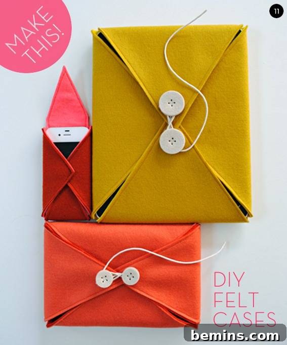 Creative DIY Laptop & Tablet Case Projects 12 Felt iPad Case