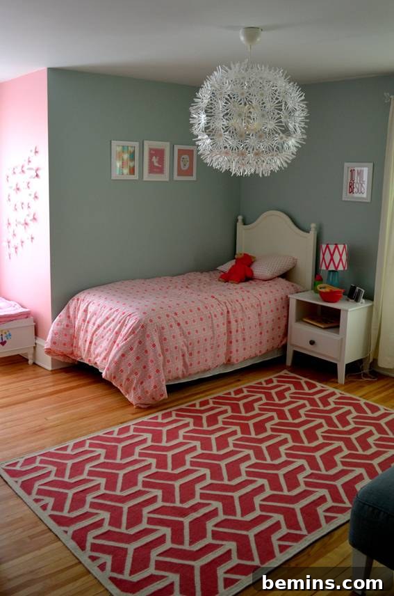 Another view of Ayla's bedroom, showcasing the cozy and inviting atmosphere.