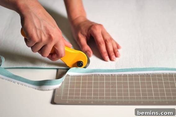 Trimming Excess Fabric