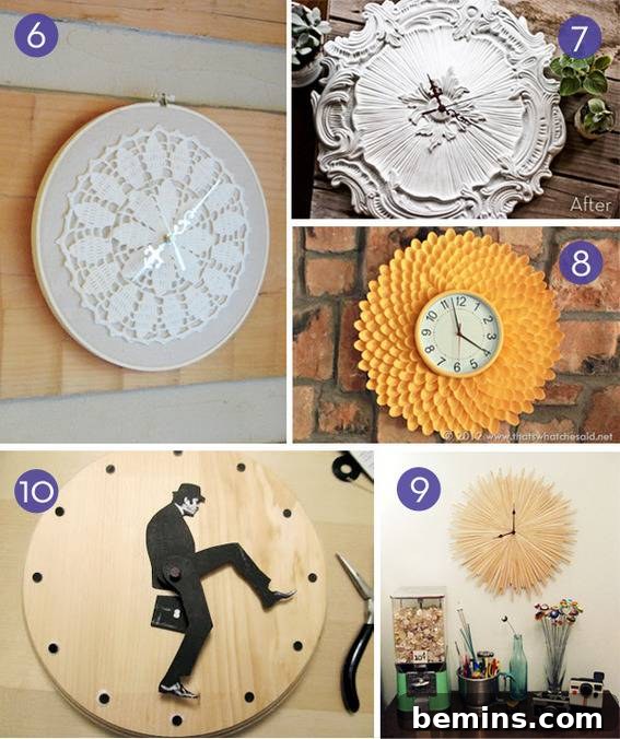 DIY Clock Made with Belts