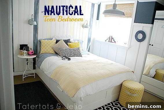 After: Bright and Cheerful Teen Basement Bedroom