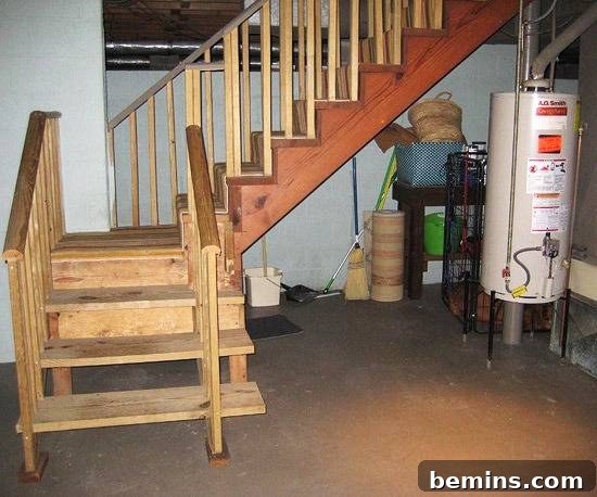 Before: Unfinished and Unused Basement Space