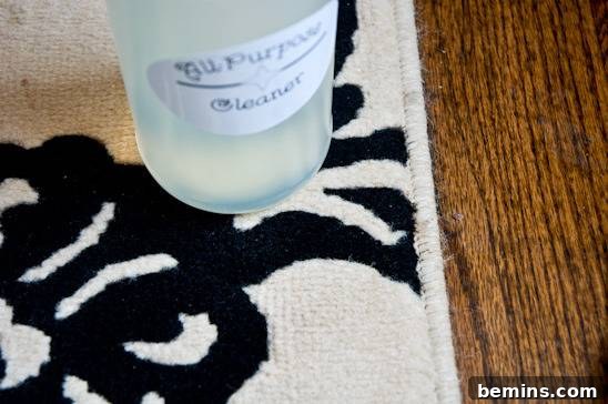 Wiping carpet with a sponge