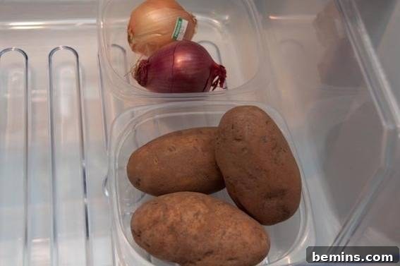 Properly Stored Produce in Refrigerator