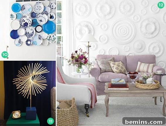 Eye-Catching 3D Wall Art & Decor: 12 DIY Projects 5 DIY Decorative Plate Sculpture - A Unique and Elegant Wall Decor Idea