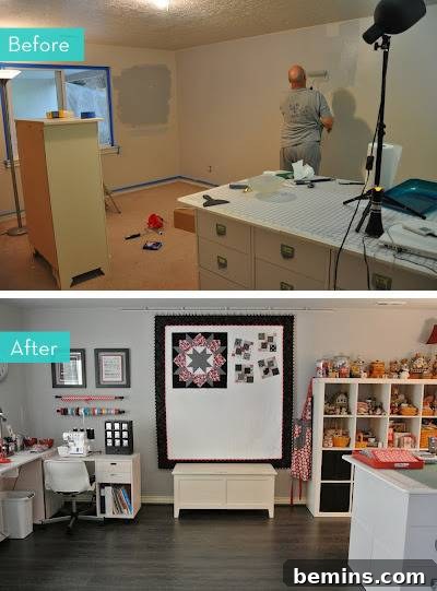 Kimberly Walus's Quilting Space Makeover After a Flood