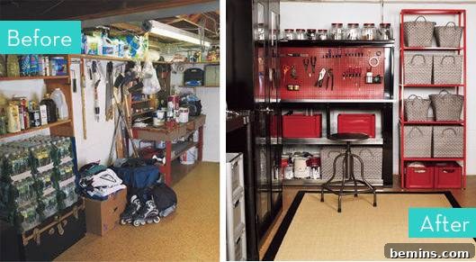 Organized and Inviting Basement Workspace by Real Simple