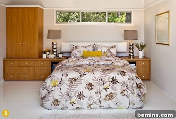 LEED-Certified Mid-Century Modern Basement Bedroom