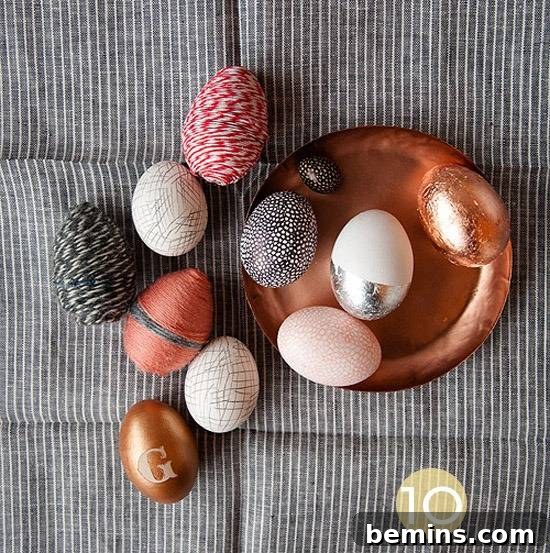 Twine Wrapped Easter Egg Designs