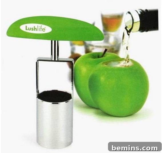 Apple shot glass created with ShotCarver