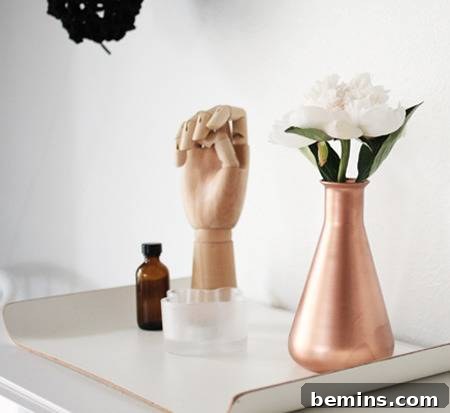 Elegant DIY copper vase
