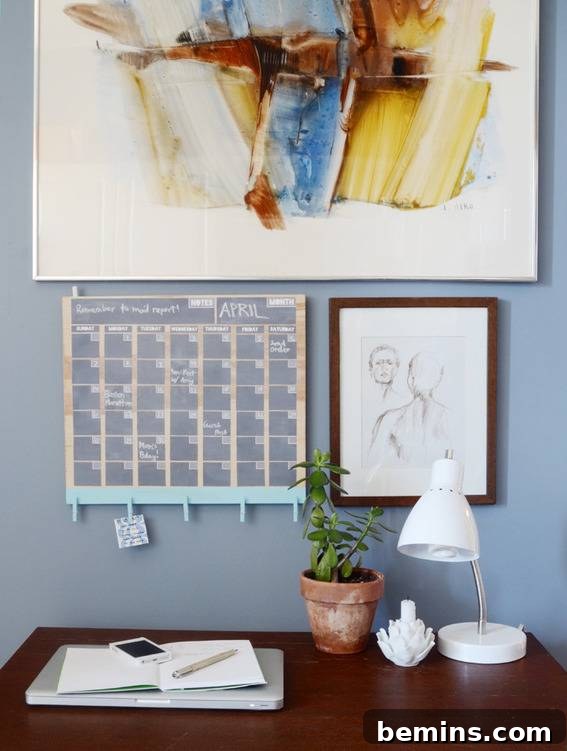 Handmade Chalkboard Calendar