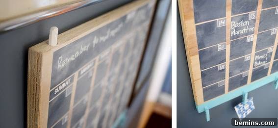 Finished Chalkboard Calendar