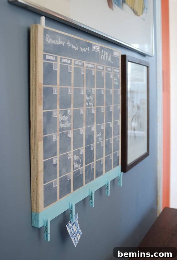 Chalkboard Calendar in Use
