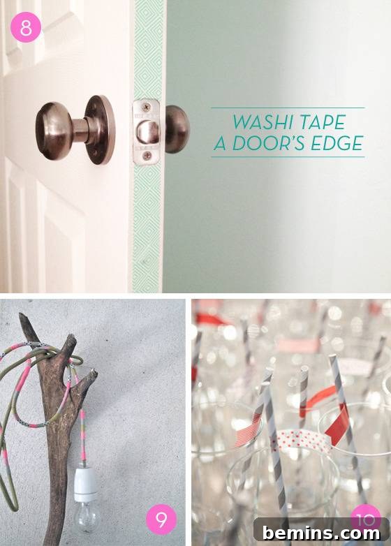 Washi Tape Door Edges