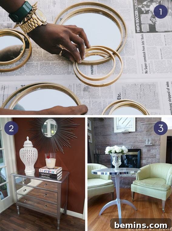 DIY Ring Mirror Backdrop for Wall Art or Photography