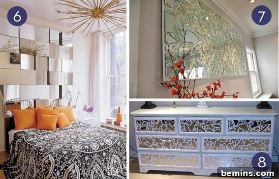 Sculptural Mirror Arrangement for Wall Decor