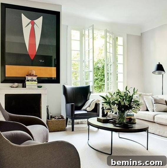 Visually Stunning Interiors: Bedrooms and Living Spaces 9 Art-filled bedrooms have a positive impact