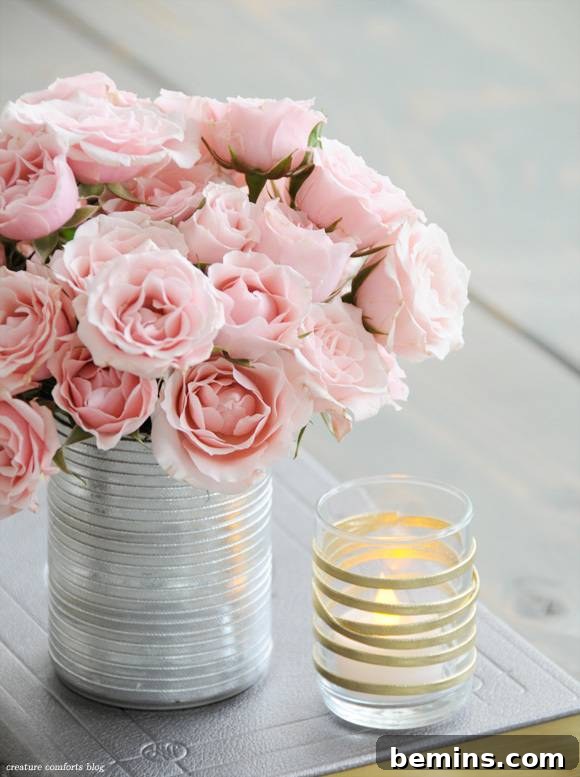 DIY Leather Vase and Votive Holder