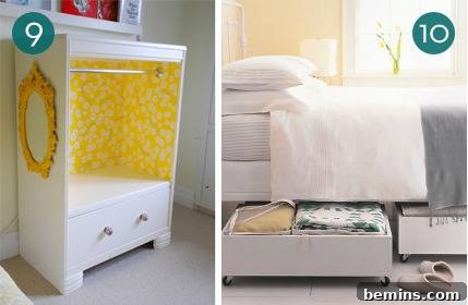 Dresser repurposed as a dress-up closet