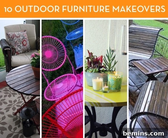 Different ways to design outdoor furniture.