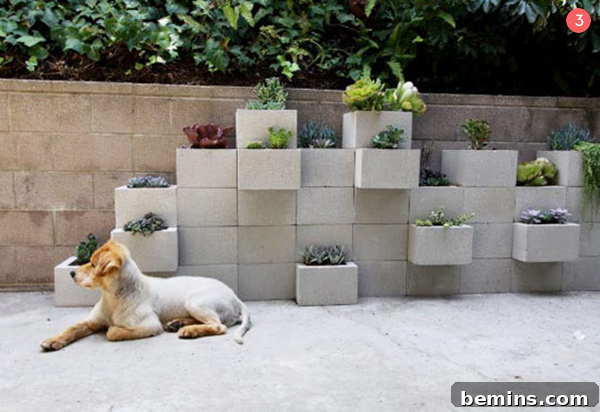 Creative Concrete & Cinder Block Outdoor DIYs 4 DIY Concrete and Cinder Block Outdoor Decor Ideas