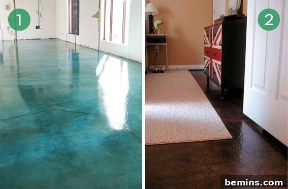 Epoxy painted garage floor