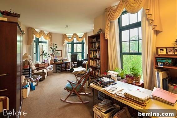 A well-organized and inviting living space in a senior residence, featuring comfortable furnishings and personal touches that create a sense of home.